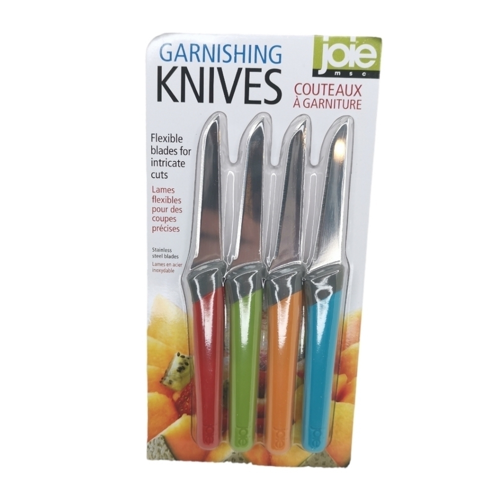 🌻2/$25🌻Joie Stainless  Steel Garnishing Knives ,Set‎ of 4